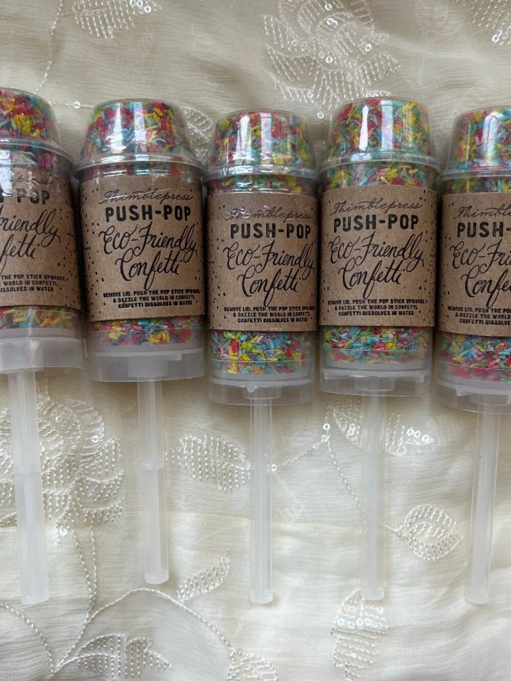 Push-pop confetti celebration birthday wedding graduation eco friendly baby